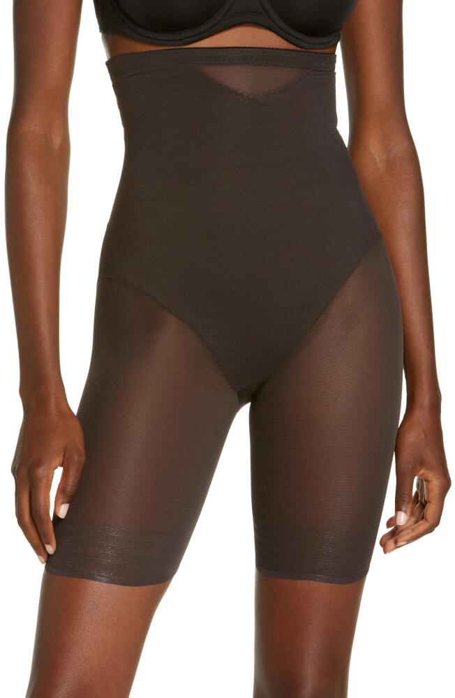 Miraclesuit Sexy Sheer High Waist Shaping Thigh Slimmer Shorts in Black Cover