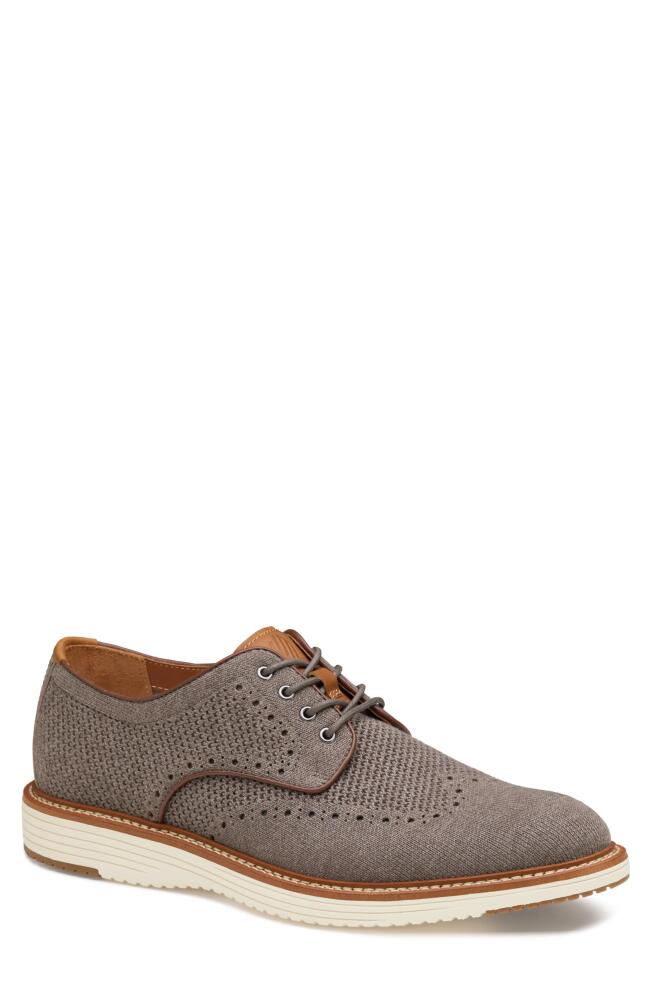 Johnston & Murphy Upton Knit Wingtip in Gray Cover