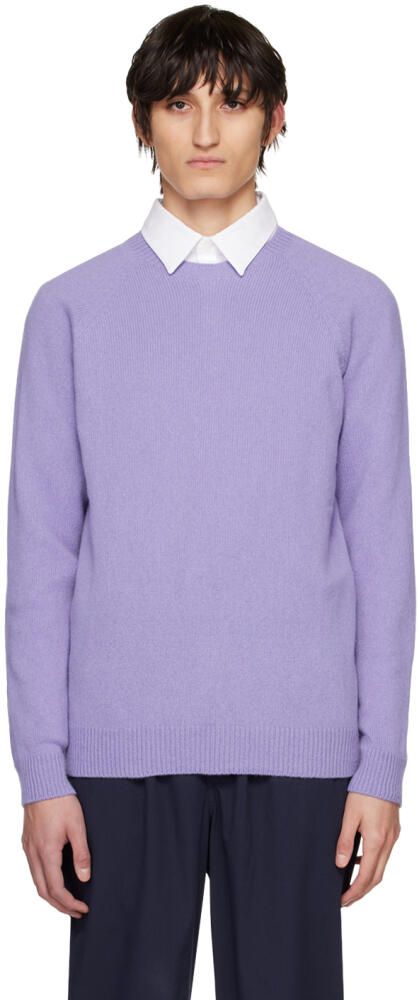 Sunspel Purple Raglan Sweater Cover