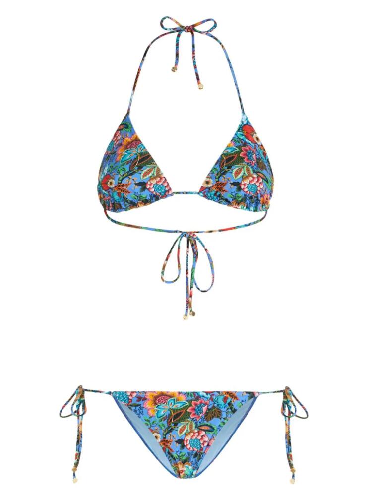 ETRO Bouquet-print bikini set - Blue Cover