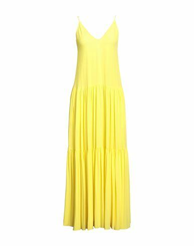 Jucca Woman Maxi dress Yellow Acetate, Silk Cover