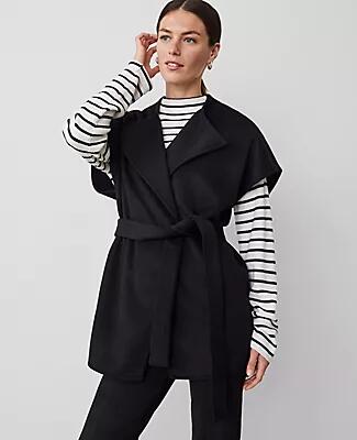 Ann Taylor Cap Sleeve Belted Poncho Cover