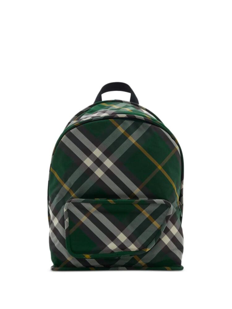 Burberry Shield Vintage-check backpack - Green Cover