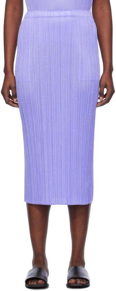 PLEATS PLEASE ISSEY MIYAKE Blue Basics Midi Skirt Cover