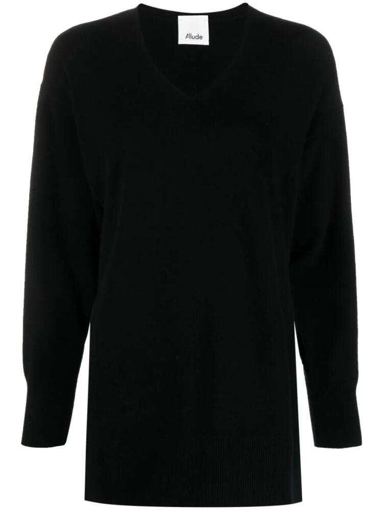 Allude V-neck knitted jumper - Black Cover