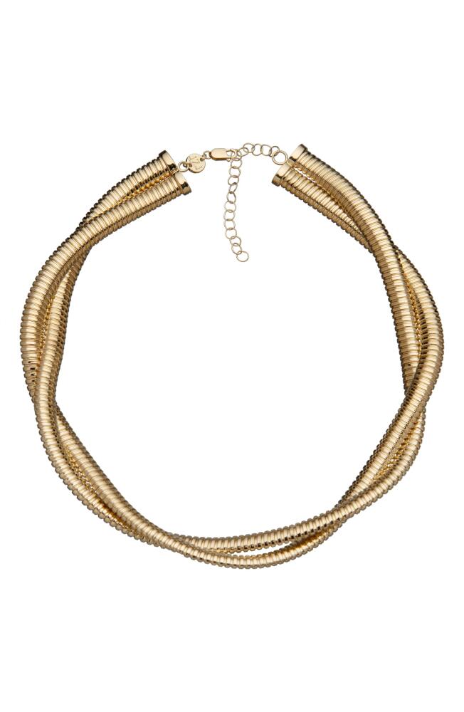 Jennifer Zeuner Maude Double Chain Choker Necklace in Gold Vermeil Cover