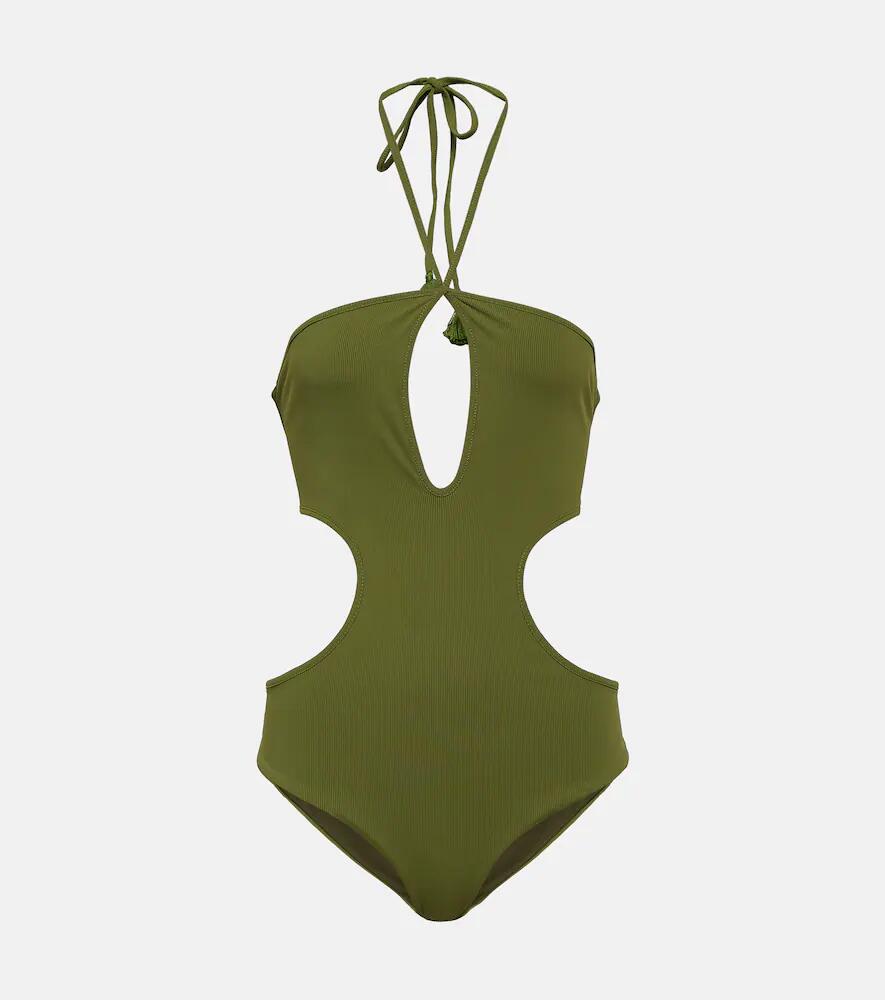 Johanna Ortiz Halterneck cutout swimsuit Cover