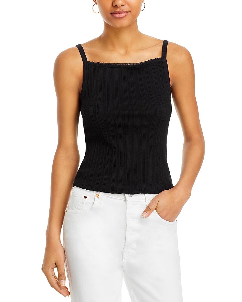 Re/Done Pointelle Square Neck Tank Top Cover