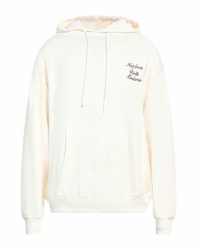 Drôle De Monsieur Man Sweatshirt Ivory Cotton Cover