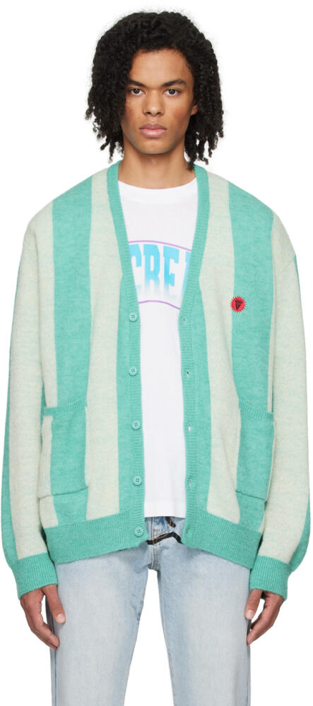 ICECREAM White & Green Striped Cardigan Cover