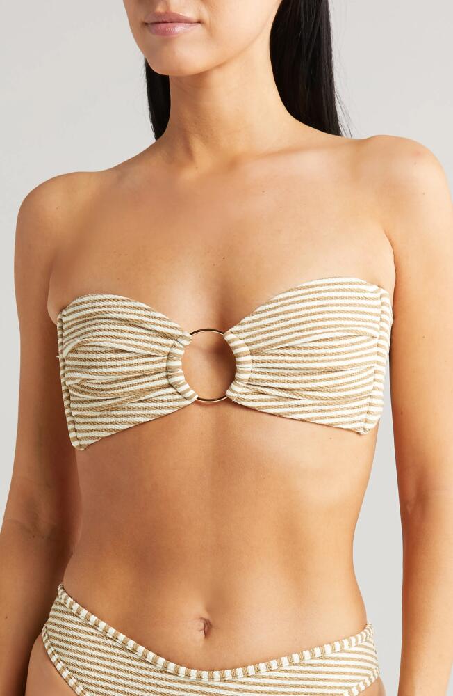 MONTCE Tori Neutral Stripe Bandeau Bikini Top Cover