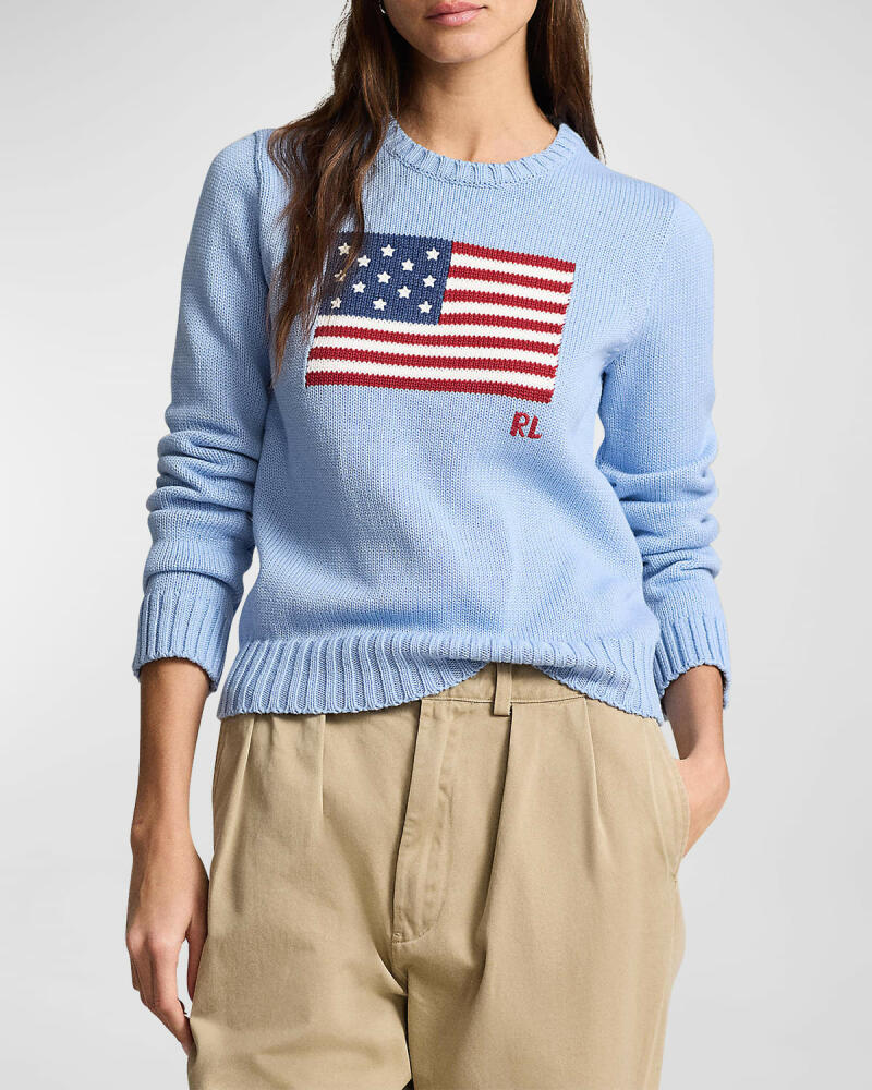 Polo Ralph Lauren Flag Cotton Crewneck Sweater Cover