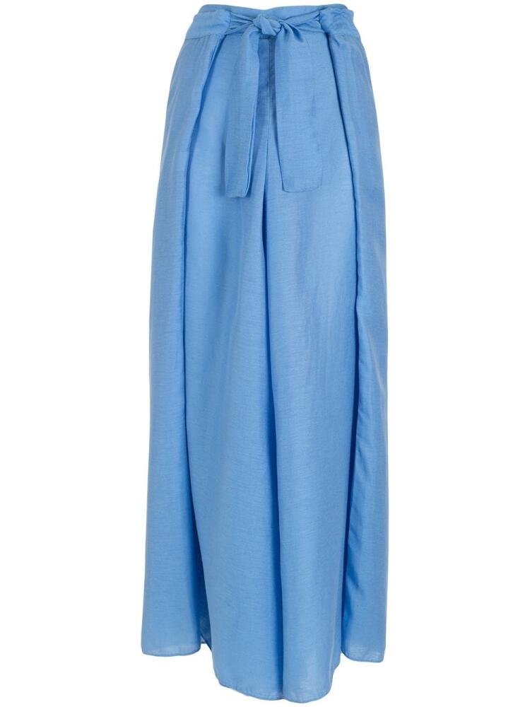 Amir Slama box-pleat palazzo pants - Blue Cover