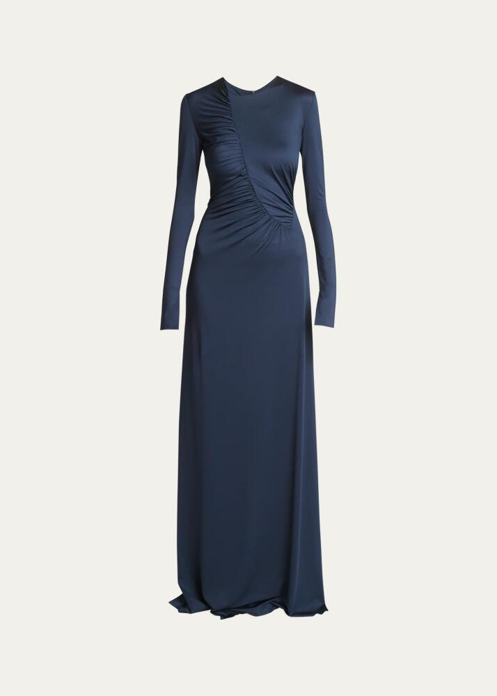 Victoria Beckham Ruched Detail Long-Sleeve Gown Cover