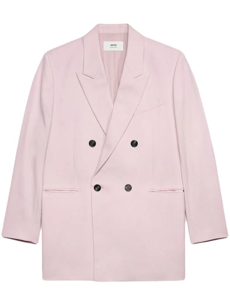 AMI Paris oversize double-breasted blazer - Pink Cover