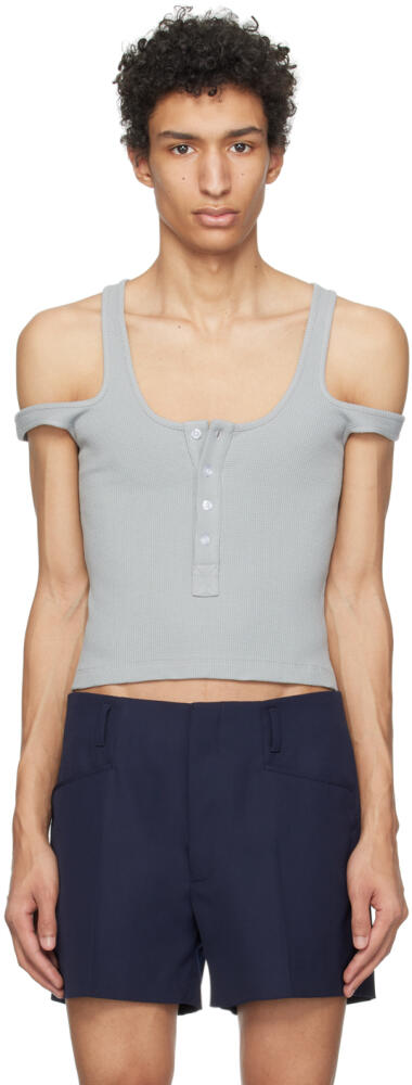 K.NGSLEY Gray 2-Way Tank Top Cover