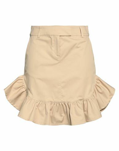 Trussardi Woman Mini skirt Beige Cotton, Elastane Cover