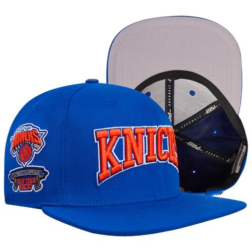 Pro Standard Mens Pro Standard Knicks Crest Emblem Flatbrim Snapback - Mens Blue/Blue Cover