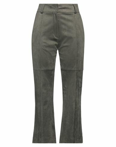 D. exterior Woman Pants Military green Polyester, Elastane Cover