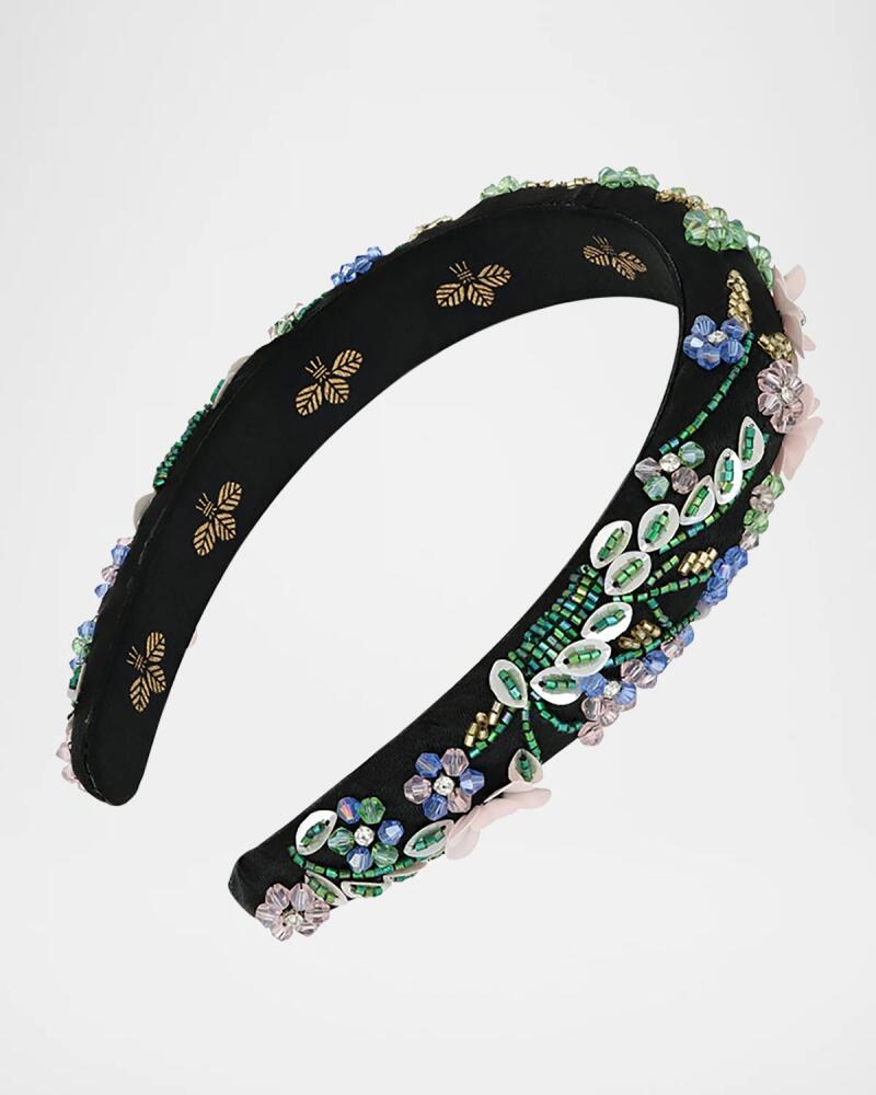 L. Erickson USA Laine Flower Embellished Headband Cover