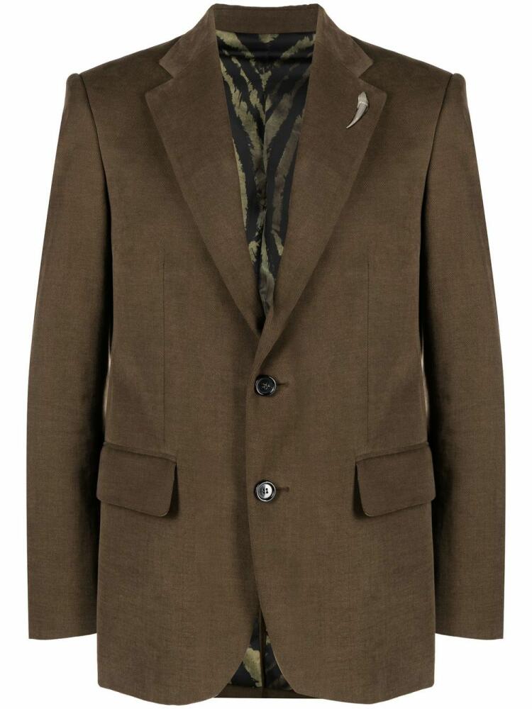 Roberto Cavalli single-breasted wool blazer - Green Cover