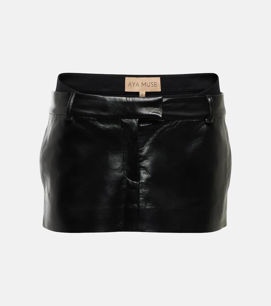 Aya Muse Oloma faux leather miniskirt Cover