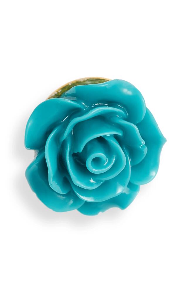 CLIFTON WILSON Floral Lapel Pin in Turquoise Cover