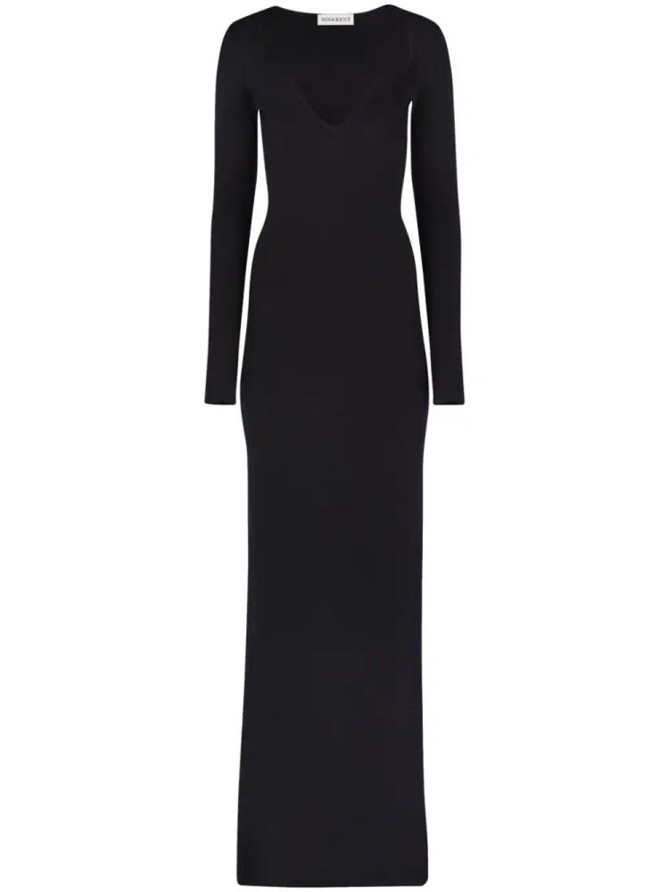 Nina Ricci wool-blend mermaid dress - Black Cover