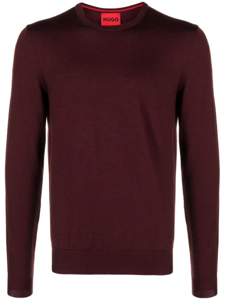 BOSS logo-embroidered fine-knit jumper Cover