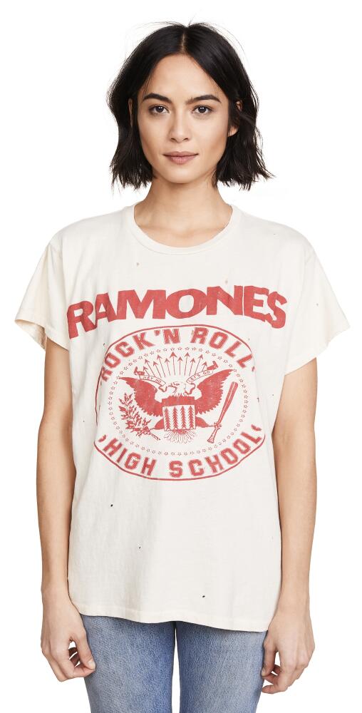 MADEWORN ROCK Ramones 1979 Rock Printed Tee Dirty White Cover