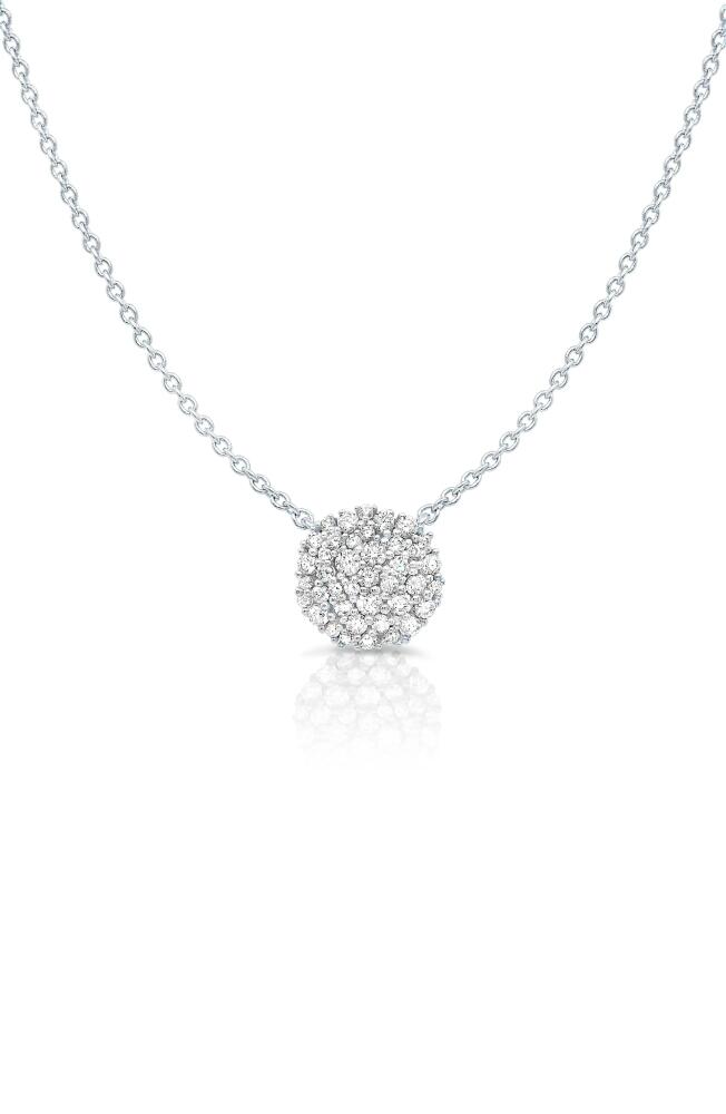 Crislu Pavé Cluster Pendant Necklace in Platinum Cover