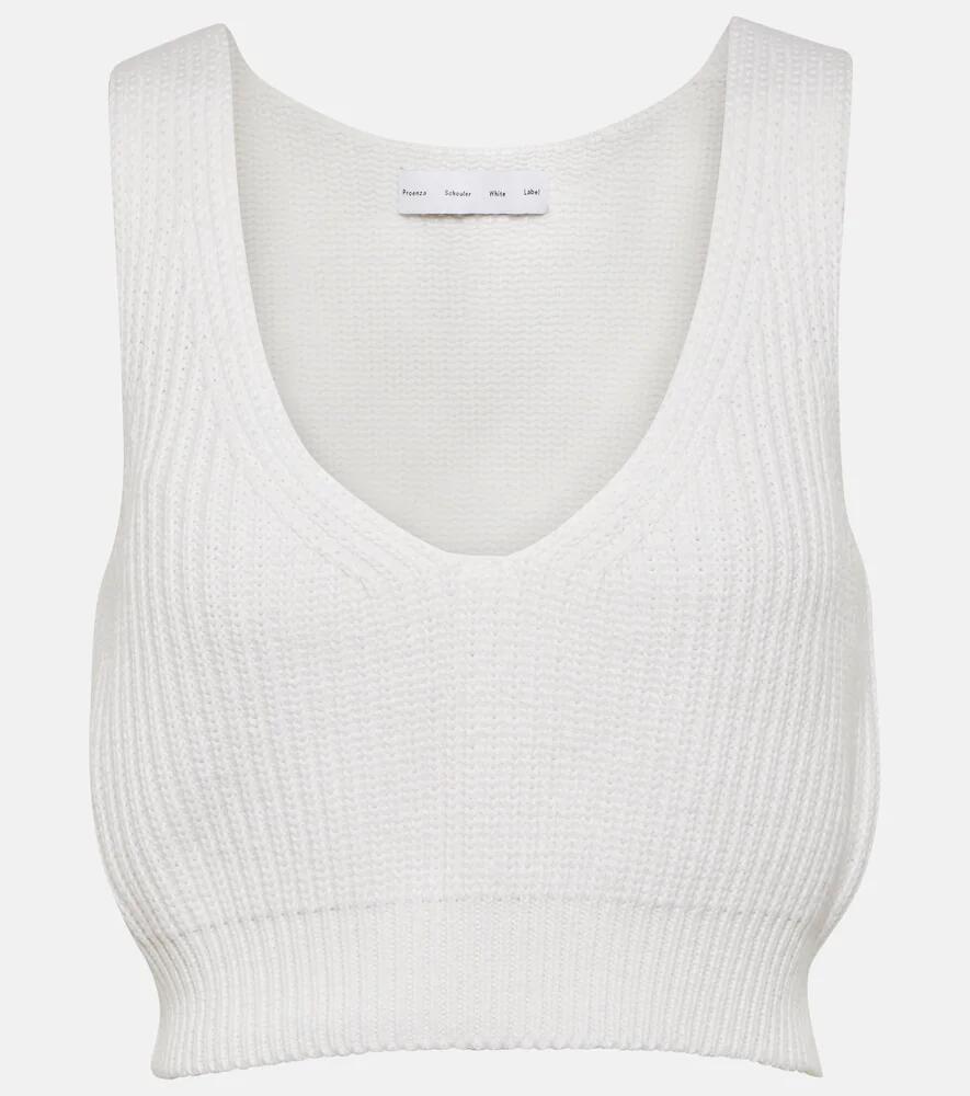 Proenza Schouler White Label cotton and cashmere crop top Cover