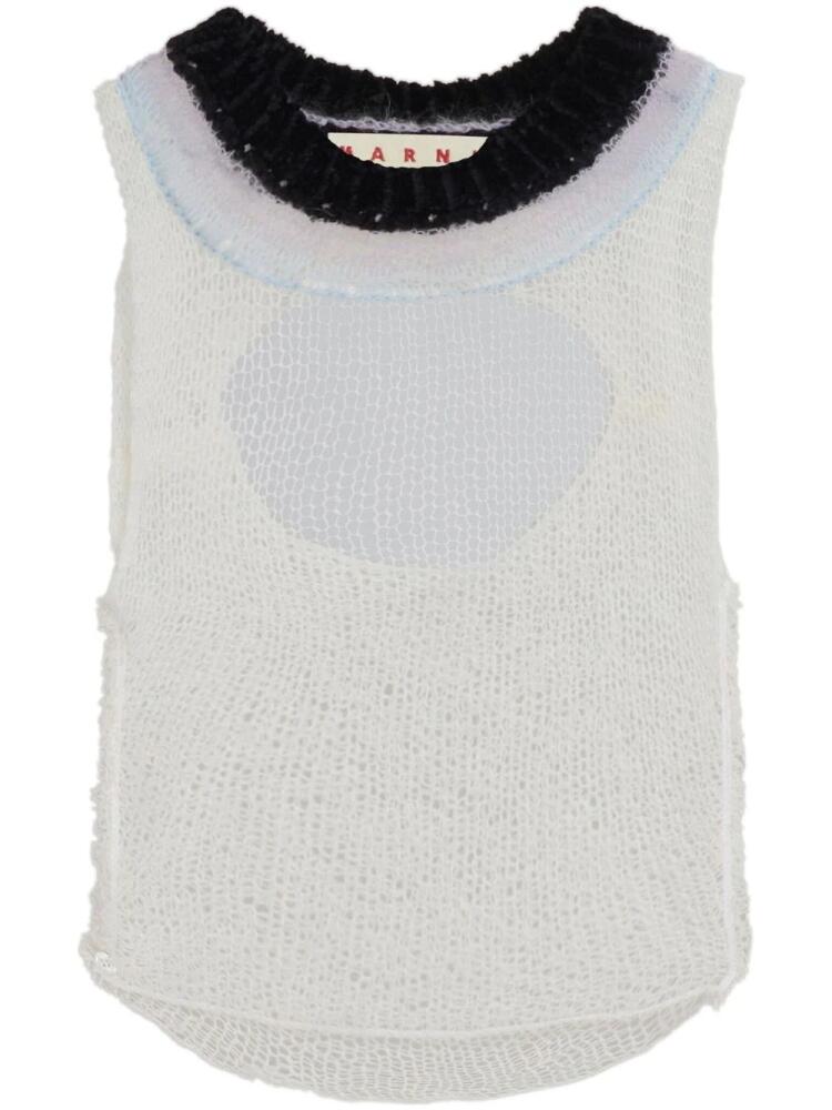 Marni open-knit tank top - White Cover