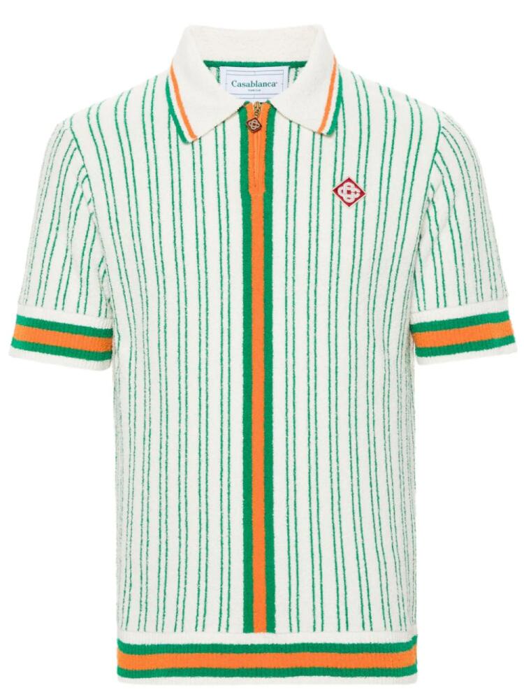 Casablanca terry-cloth polo shirt - White Cover