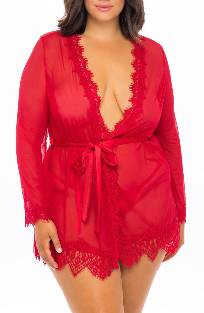 Oh La La Cheri Provence Lace Trim Wrap in Red Cover