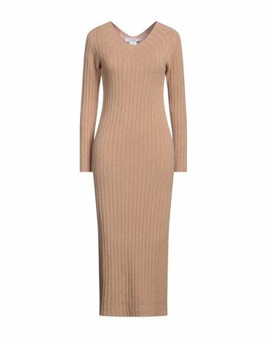 Kaos Woman Maxi dress Camel Viscose, Polyester, Polyamide Cover