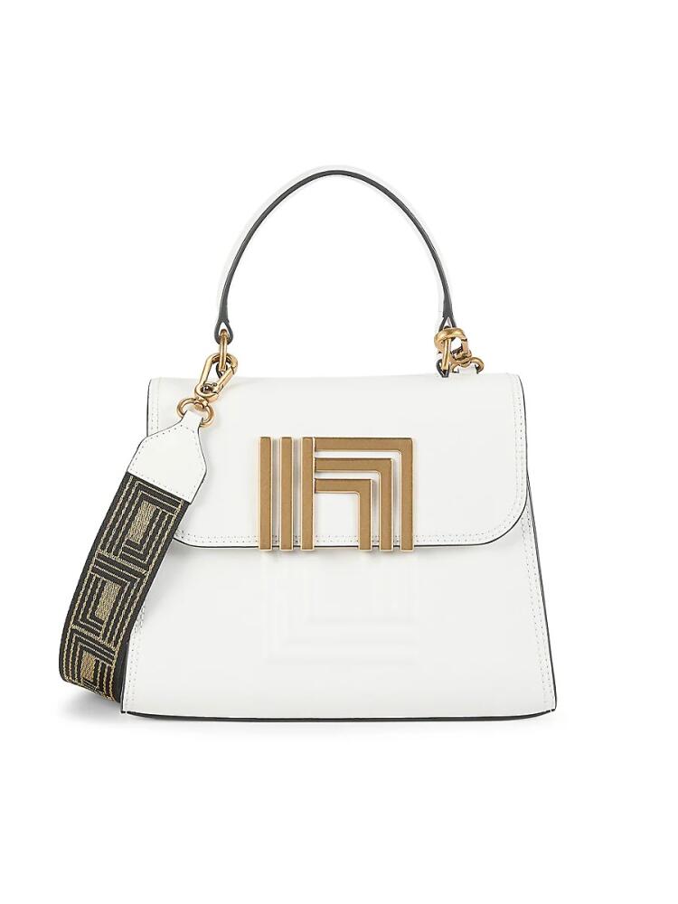 Karl Lagerfeld Paris Women's Bernadine Leather Top Handle Bag - Winter White Cover