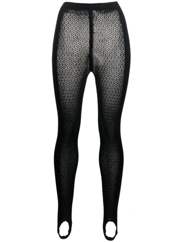 KHAITE Nepala diamond-lace leggings - Black Cover