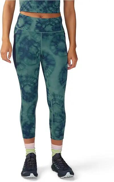 Mountain Hardwear Yuba Trail Crop (Blue Pine Spore Dye Print) Women's Casual Pants Cover