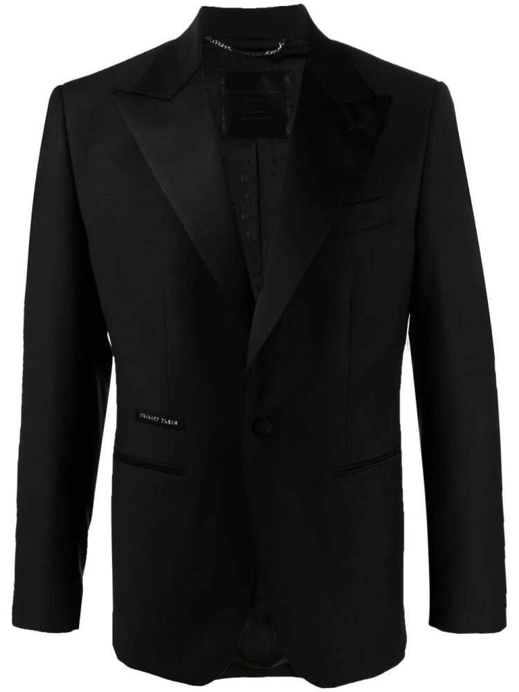 Philipp Plein peak-lapels single-breasted jacket - Black Cover