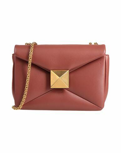 Valentino Garavani Woman Cross-body bag Brick red Leather Cover