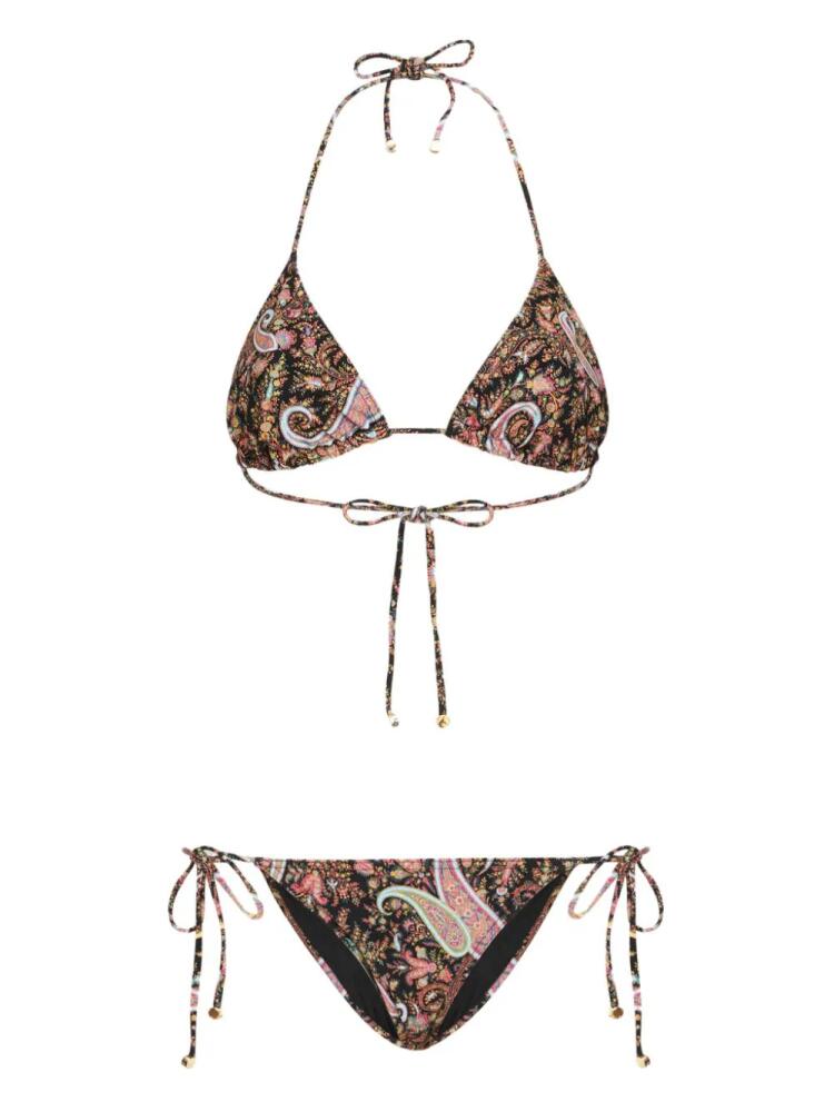 ETRO paisley-print halterneck bikini - Black Cover