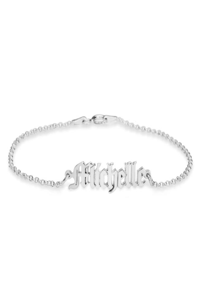 MELANIE MARIE Personalized Nameplate Pendant Bracelet in Sterling Silver Cover