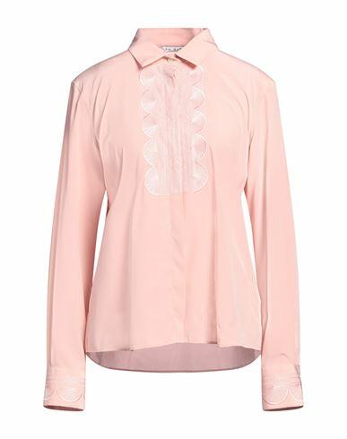 Caliban Woman Shirt Light pink Silk, Elastane Cover