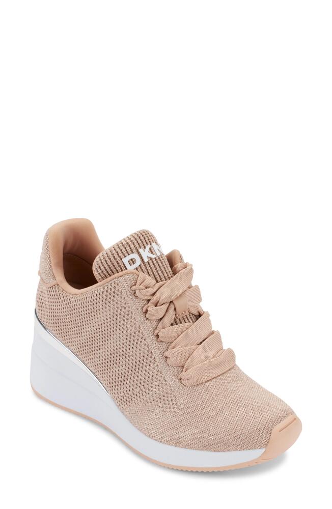 DKNY Wedge Sneaker in Rose/Rose Cover