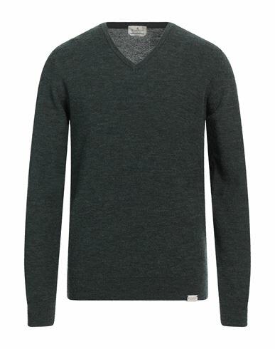 Brooksfield Man Sweater Dark green Wool, Polyamide Cover