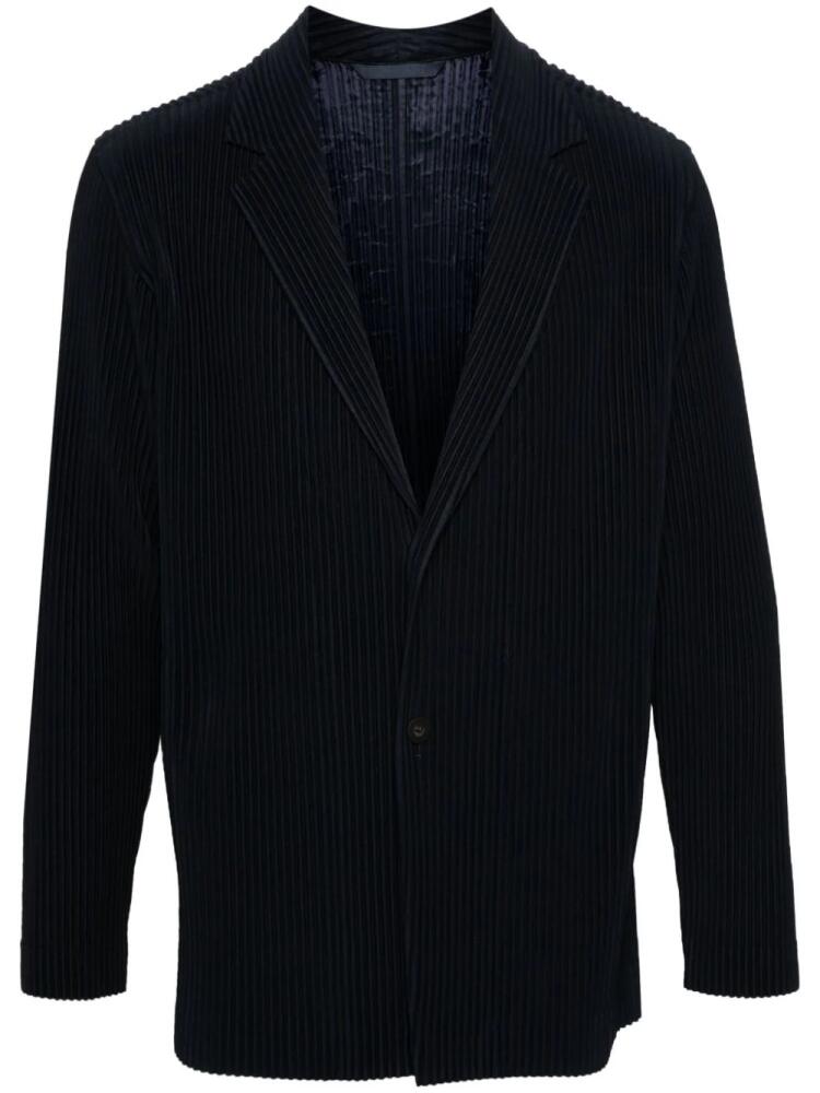 Homme Plissé Issey Miyake single-breasted plissé blazer - Blue Cover