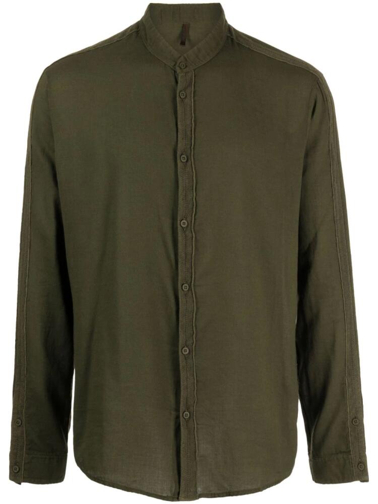 Transit band-collar button-up shirt - Green Cover