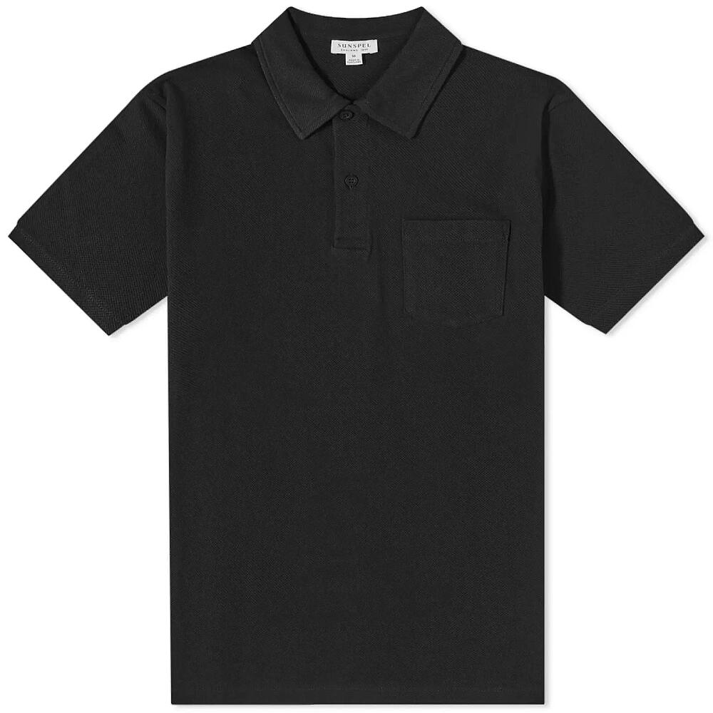 Sunspel Men's Riviera Polo Shirt in Black Cover