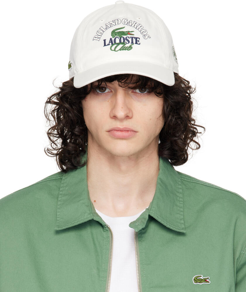 Lacoste White Roland Garros Edition Cap Cover